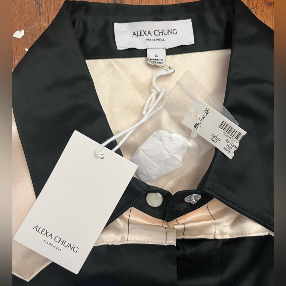 Alexa Chung/Madewell Satin Western Shirt - Picture 9 of 9